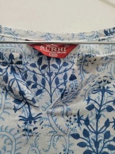 Blue Floral Print Kurta with pants