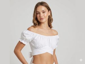 Chic Off-Shoulder White Crop Top