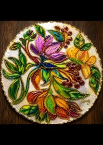 🎨 Handcrafted Tray Cum Showpiece