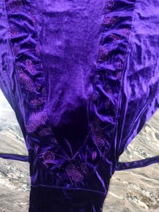 Elegant Purple Velvet Gown