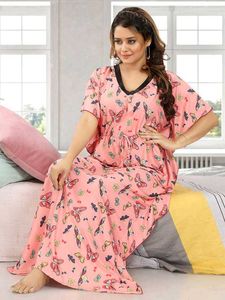 Pink Butterfly Print Nightgown
