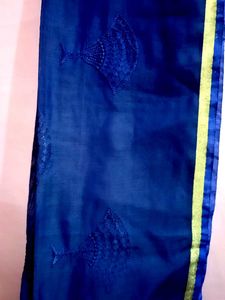 Elegant Navy Blue Dupatta