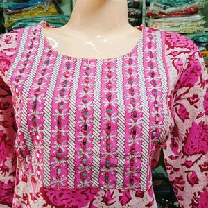 Pure Malmal Cotton Kurti For Women