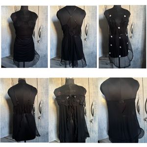 combo of three Sheer Black Babydoll Lingerie