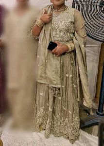 Embellished Black and Golden Lehenga
