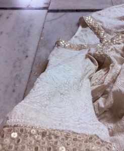 Elegant White Chikankari  set