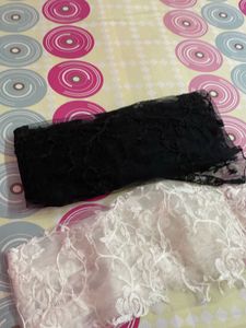 New Dupatta Set (Black &amp; White)