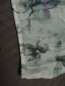Sheer Floral Crop Top with Puff Sleeves