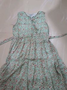 Floral Print Sundress with Tie Waist