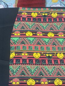 UNUSED Mini Skirt - Funky Smiley Graphic