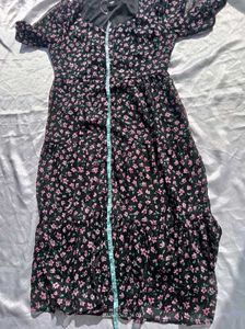 MAX Floral Print Button-Down Dress