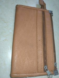 Brown Faux Leather Bifold Wallet