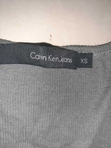 💎 Calvin Klein Rare Grey Button-Front Tank Top