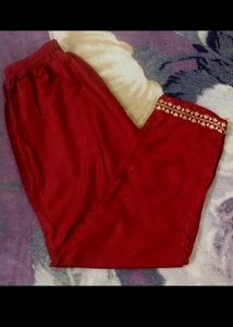 Elegant Maroon Straight Pants