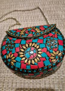 Vintage Mosaic Clutch Bag