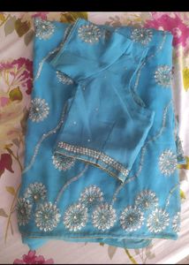 Party wear embellished saree