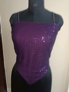 Lycra Net Sequin Top