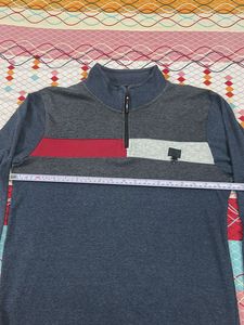 Men's Color Block Quarter Zip Sweater