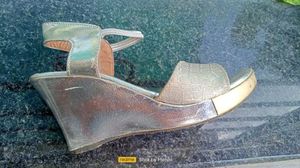 Silver Heeled Sandals