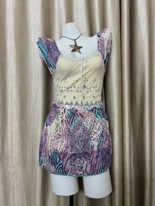 ⋆˚🐾˖° Animal Print Babydoll Top