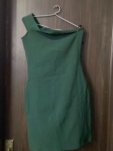 One Shoulder Dress With Chest Detailing