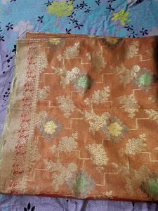Beautiful Banarasi papersilkSaree with Blouse