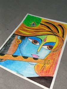 Lord Krishna's Drawing With FREE GIFT INSIDE