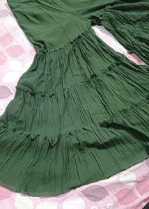 Mehendi Green Peplum Sharara Set