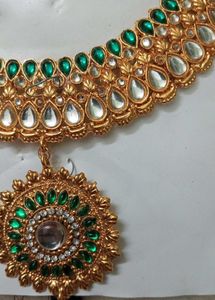 Green &amp; Gold Jewelry Set(Not Used)
