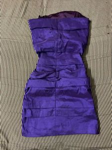 Purple Strapless Mini Dress