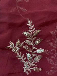 Elegant Maroon Embellished Dress