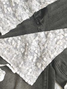 white lace bandana head scarf