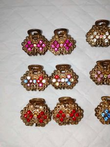 Sparkly Hair Clips - Set of 8