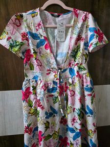 Floral Print Wrap Dress