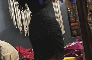 SSS Diva Black Ruched One Side Dress