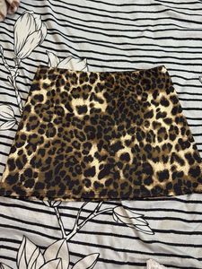 Leopard Print Mini Skirt