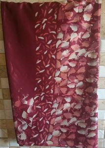 Beautiful Maroon Floral Saree