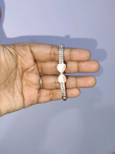 Elegant Heart Stone & Crystal Bracelet