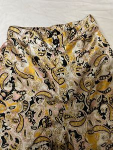 Paisley Print Wide Leg Trousers
