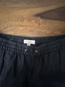 H&amp;M Linen Blend Black Pants