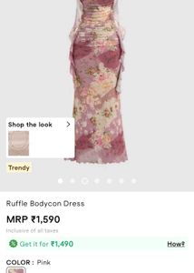 Floral Ruffle Bodycon Maxi Dress