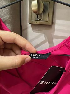 Shein Pink Twist Front Cutout Top