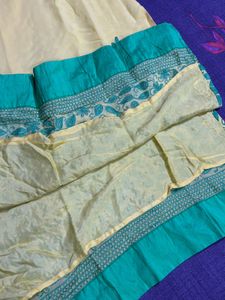 Beautiful Yellow Kurta with Teal Embroidery