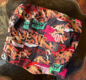 Y2K Punk Rock Print Corset Top