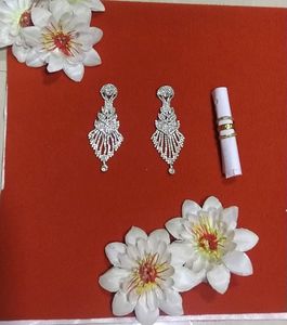 White Stone Wala Earring