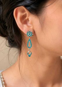 Elegant purple Stone Necklace &amp; Earrings Set
