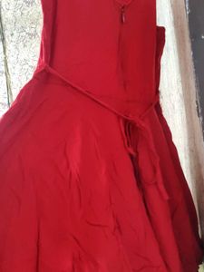Chic Red Tiered Fit and Flare Dress