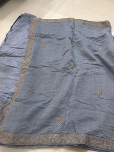 Elegant Grey Embellished Lehenga Skirt