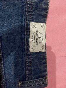 Wide Leg Blue Denim Jeans