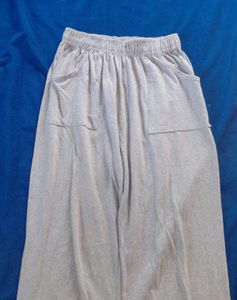 Comfortable Grey Wide-Leg Sweatpants 100 % cotton